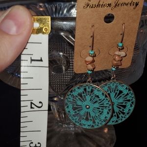 Turquoise Bohemian dangle earrings